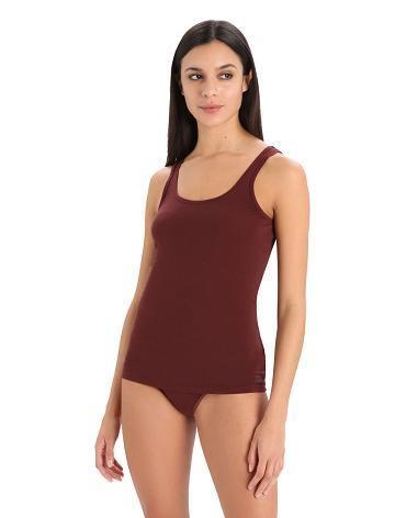 Dámské Spodní Prádlo Icebreaker Merino Siren Tank Top Červené | CZ 1238MQZA